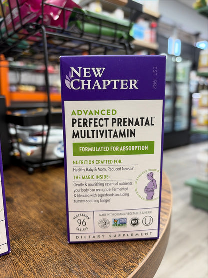 New Chapter Advanced Perfect Prenatal Multivitamin 96 Vegetarian Tablets