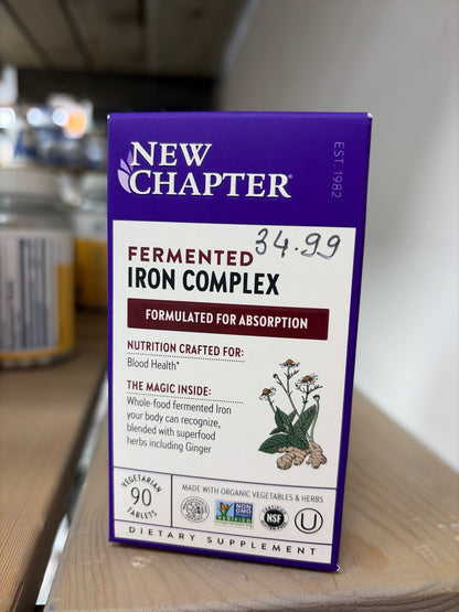 New Chapter Fermented Iron Complex (90 Vegetarian Capsules)