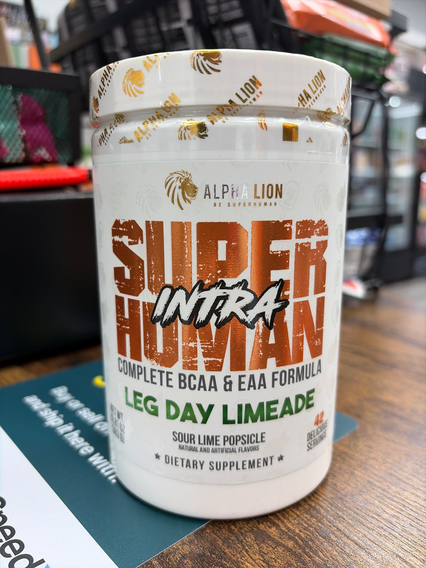 AlphaLion SuperIntraHuman Complete BCAA&EAA Formula Leg Day limeade