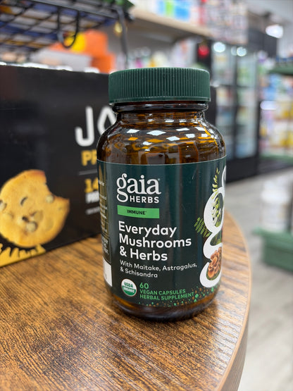 Gaia Herbs Immune Everyday Mushrooms&Herbs (60 Vegan Capsules)