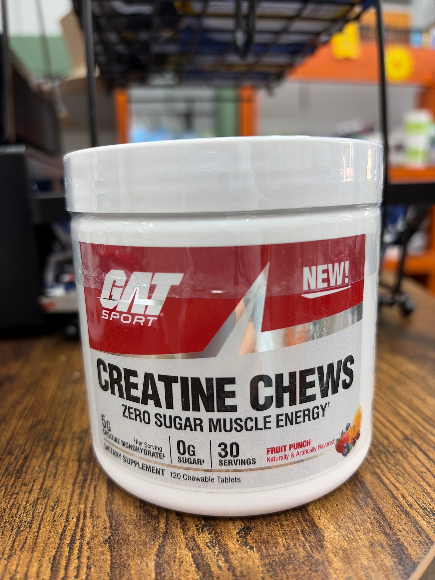 GAT Sport Nitraflex Chews Creatine  Fruit Punch(120 tablets)