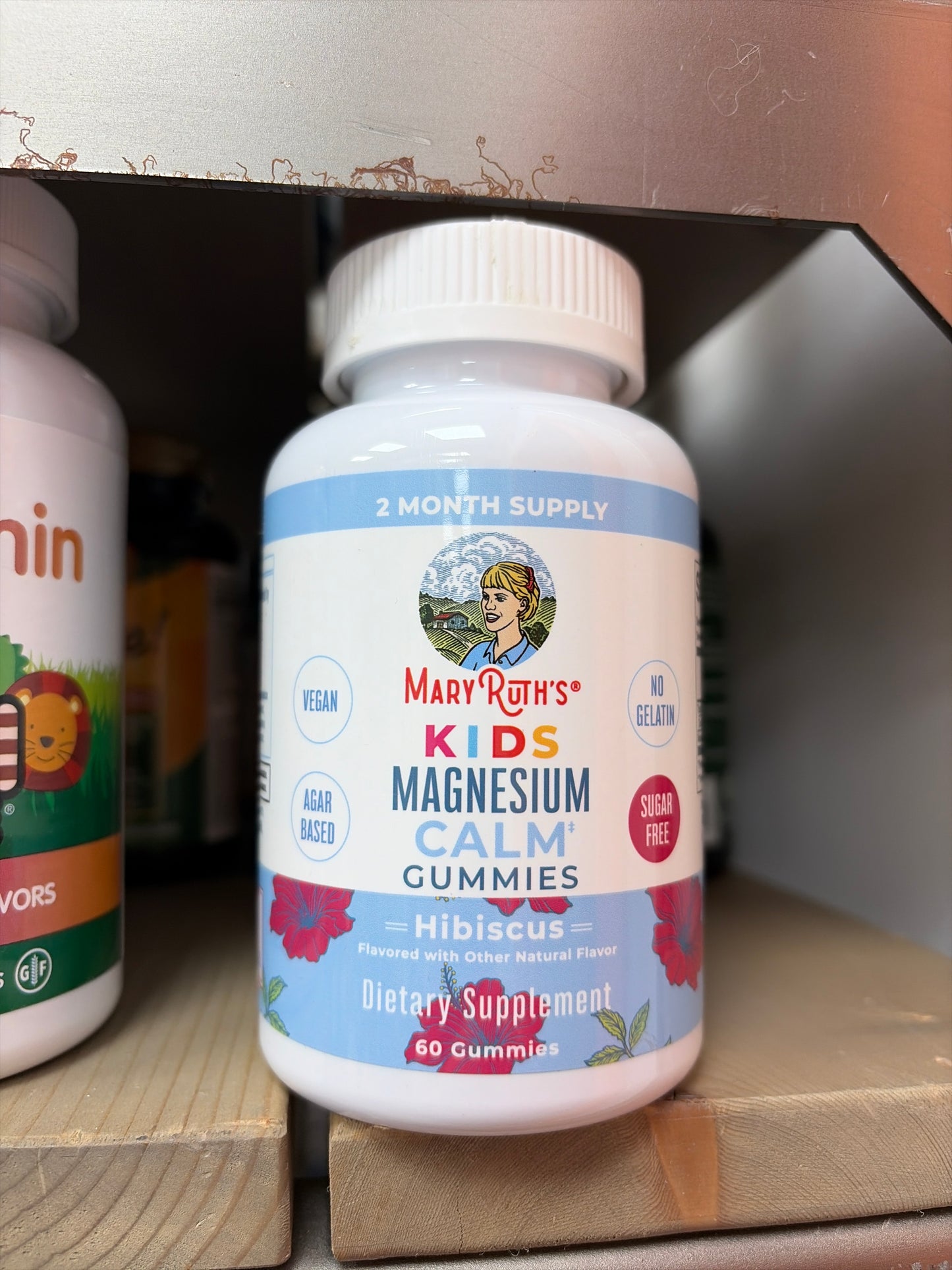 Mary Ruth’s Kids Magnesium Calm Gummies Hibiscus (60 gummies)
