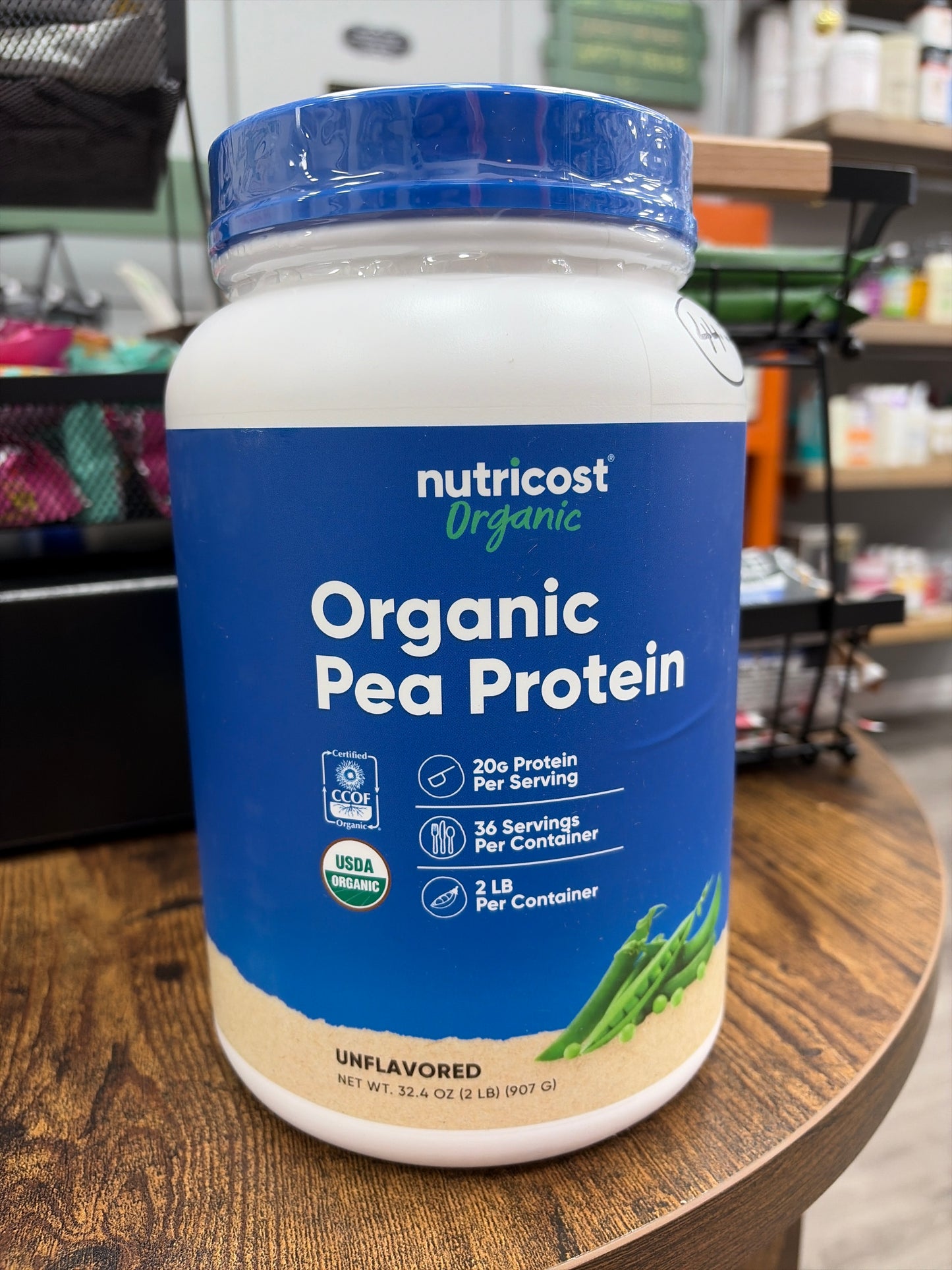 Nutricost Organic Pea Protein Unflavored 2 LB