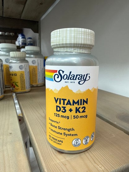 Solaray Vitamin D3+K2 (60 vegcaps)