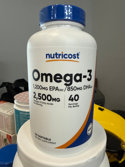 Nutricost Omega-3 (2.500mg) 120 Softgels