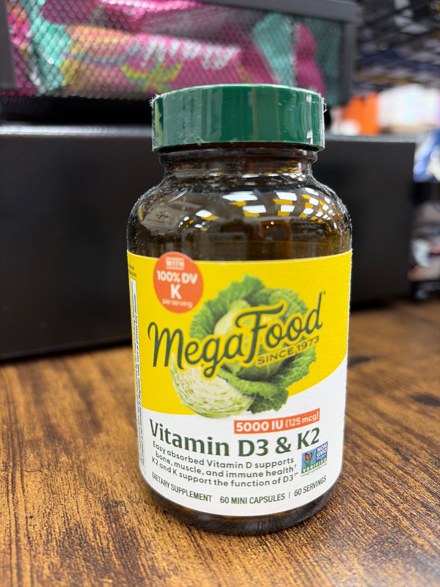 MegaFood 5000 IU Vitamin D3&K2 (60 mini Tablets)