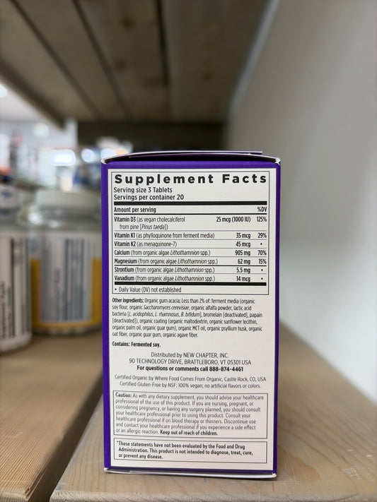 New Chapter Plant Calcium Bone Strength Take Care/Slim Tablets (60 Vegan Tablets)
