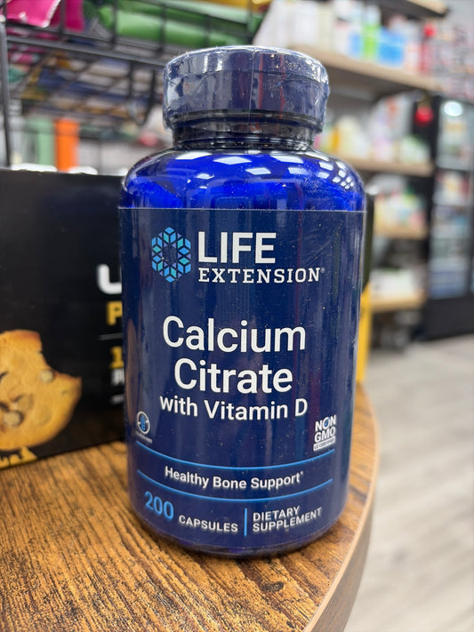 Life Extension Calcium Citrate with Vitamin D (200 Capsules)