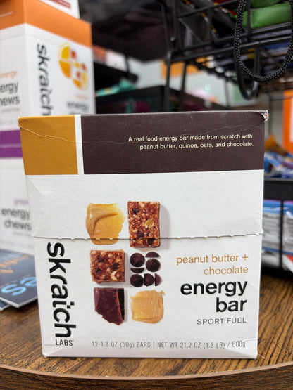 Skratch Labs Energy Bar Box(12 Bars)Peanut butter+Chocolate
