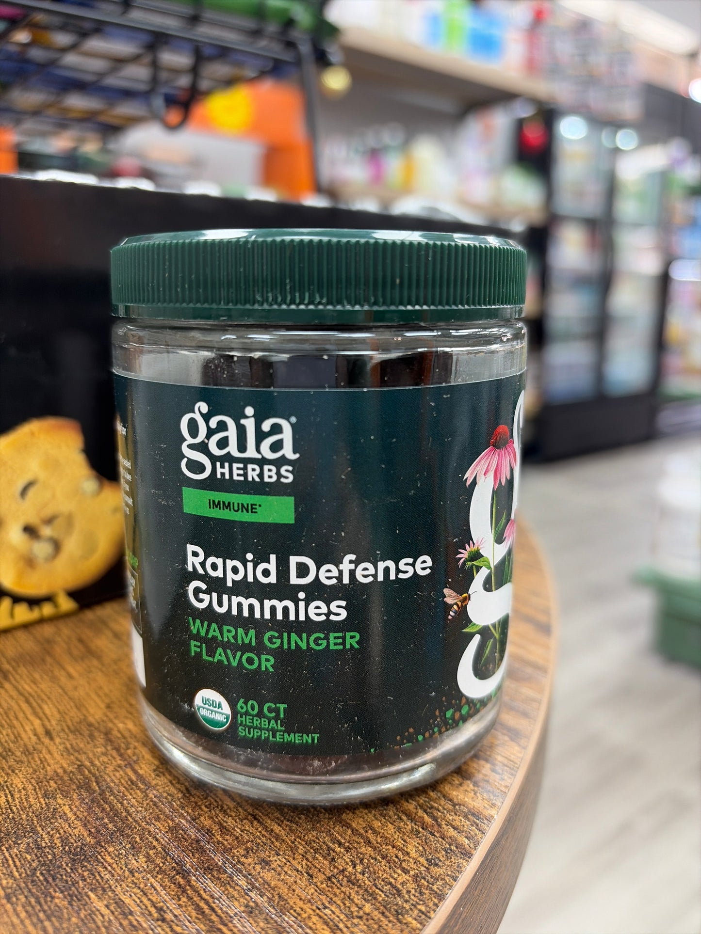 Gaia Herbs Immune Rapid Defense Gummies Warm Ginger Flavor 60 Ct.
