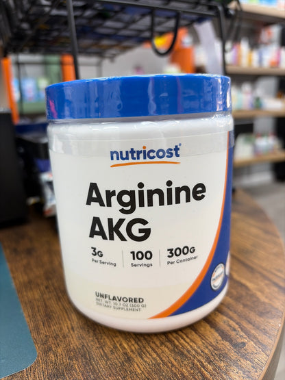 Nutricost Arginine AKG Unflavored 10.7 oz