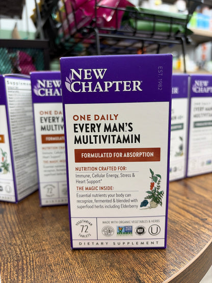 New Chapter One Daily Every Man’s Multivitamin (72 Vegetarian Tablets)