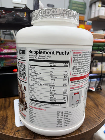 Basic supplements MASS HiGh Calorie Muscle Mass Gainer