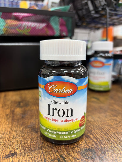 Carlson Chewable Iron 60 Tablets