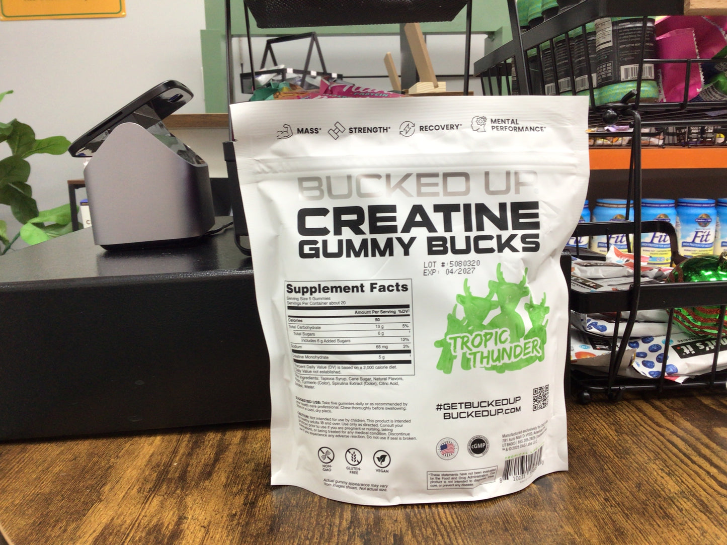 Bucked Up Creatine Gummy Bucks Tropical Thunder