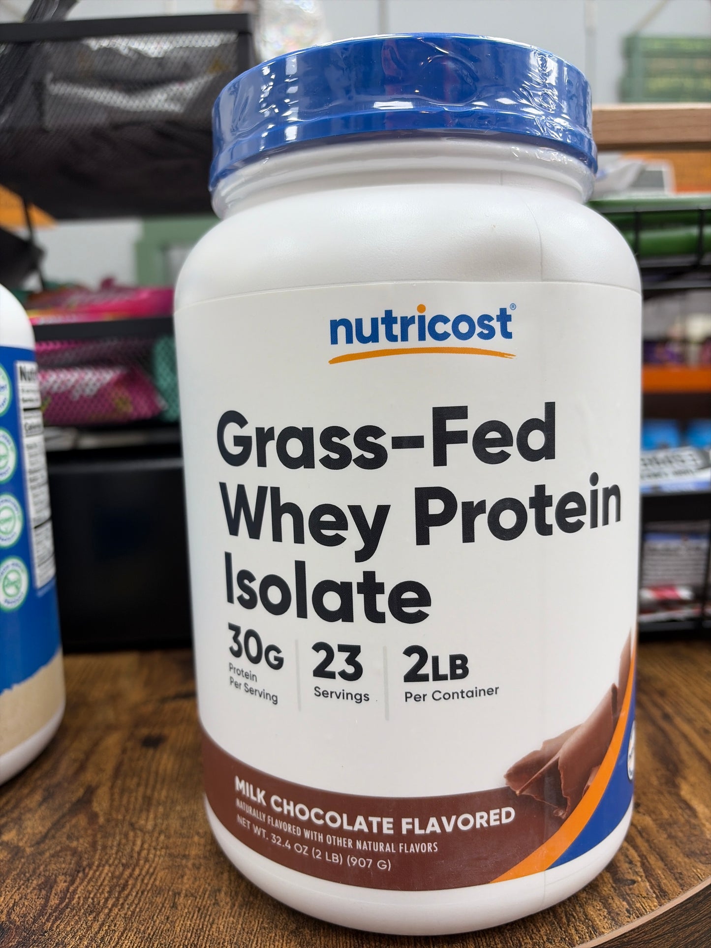 Nutricost Grass-Fed Whey Protein Isolate Milk Chocolate Flavored 2 LB