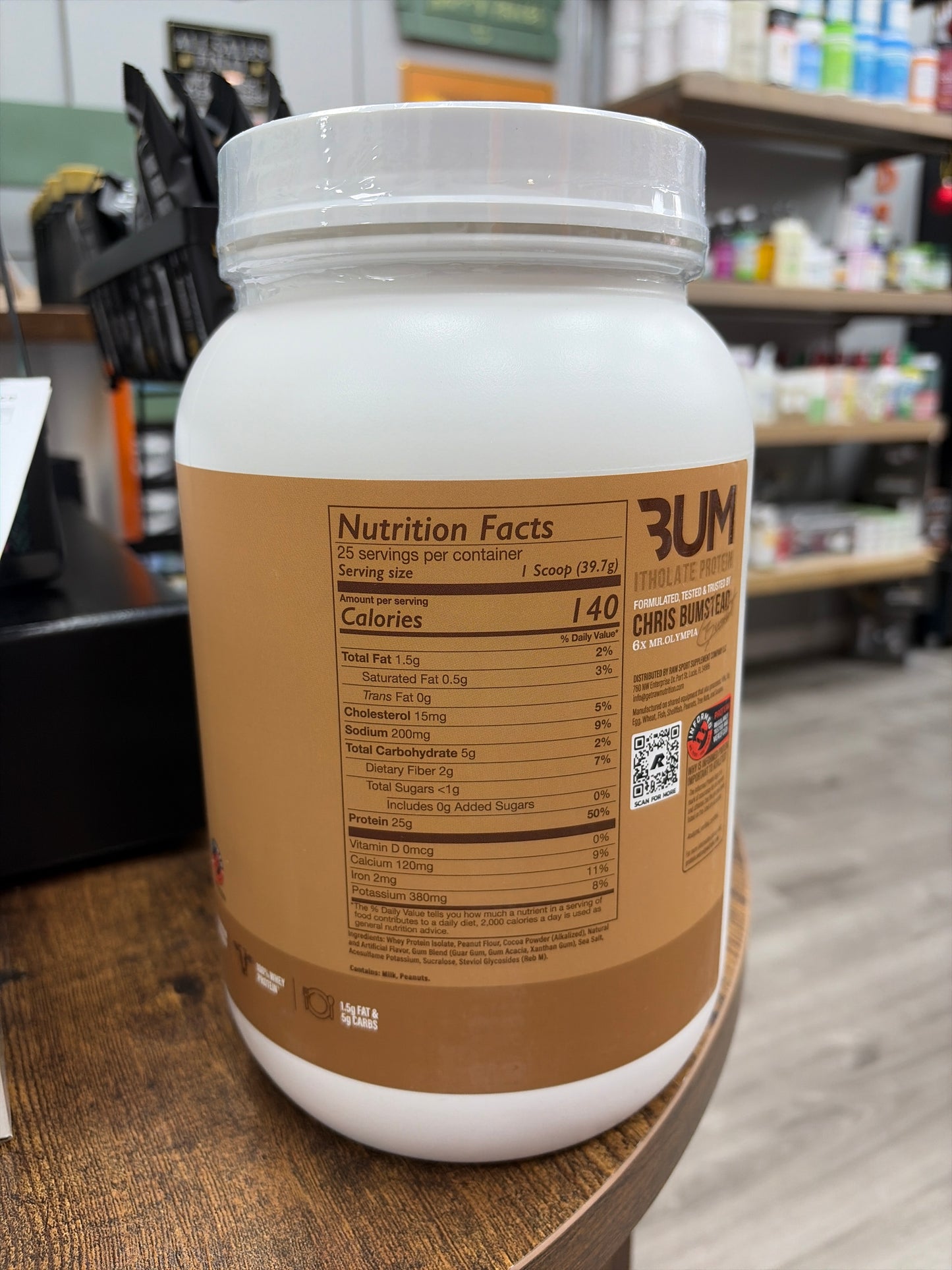 Raw Bum Protein Chocolate Peanut Butter 25 Servings