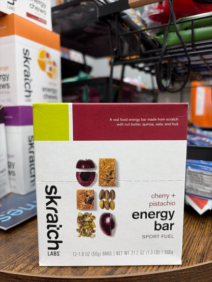Skratch Labs Energy Bar Box(12 Bars)Cherry+Pistachio