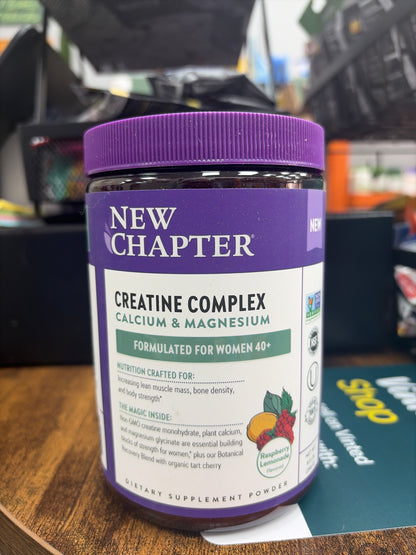 New Chapter Creatine Complex Calcium & Magnesium Rasberry Lemonade Powder