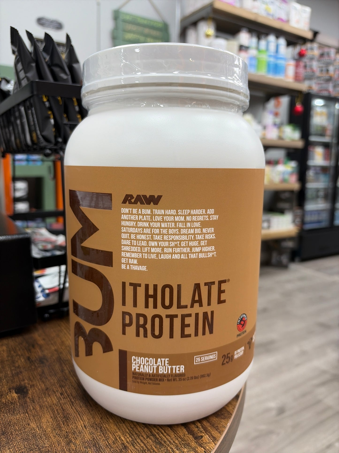 Raw Bum Protein Chocolate Peanut Butter 25 Servings