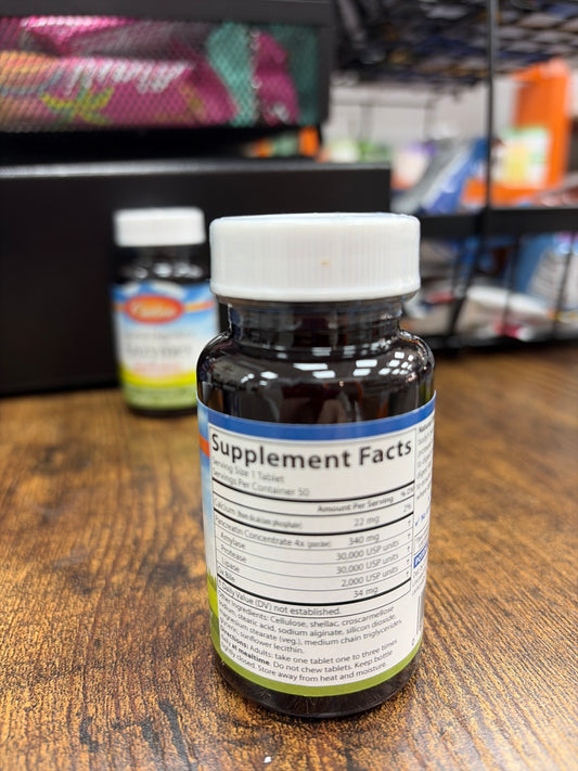 Carlson Natural Digestive Enzymes 50 Tablets