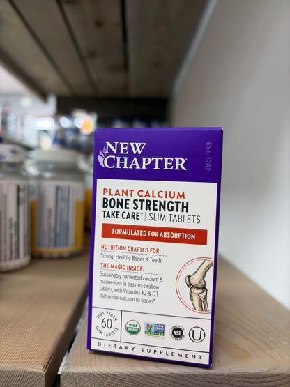 New Chapter Plant Calcium Bone Strength Take Care/Slim Tablets (60 Vegan Tablets)