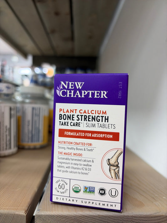 New Chapter Plant Calcium Bone Strength Take Care/Slim Tablets (60 Vegan Tablets)