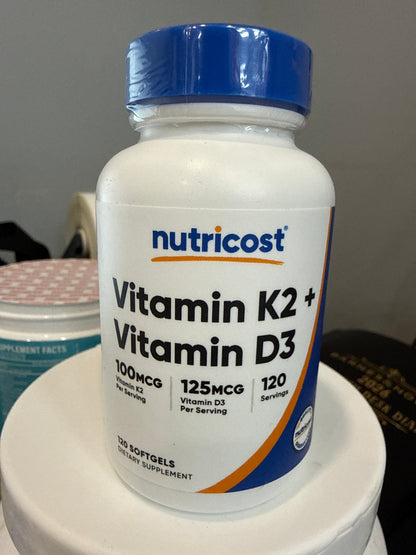 Nutricost Vitamin K2+D3 (120 softgels)