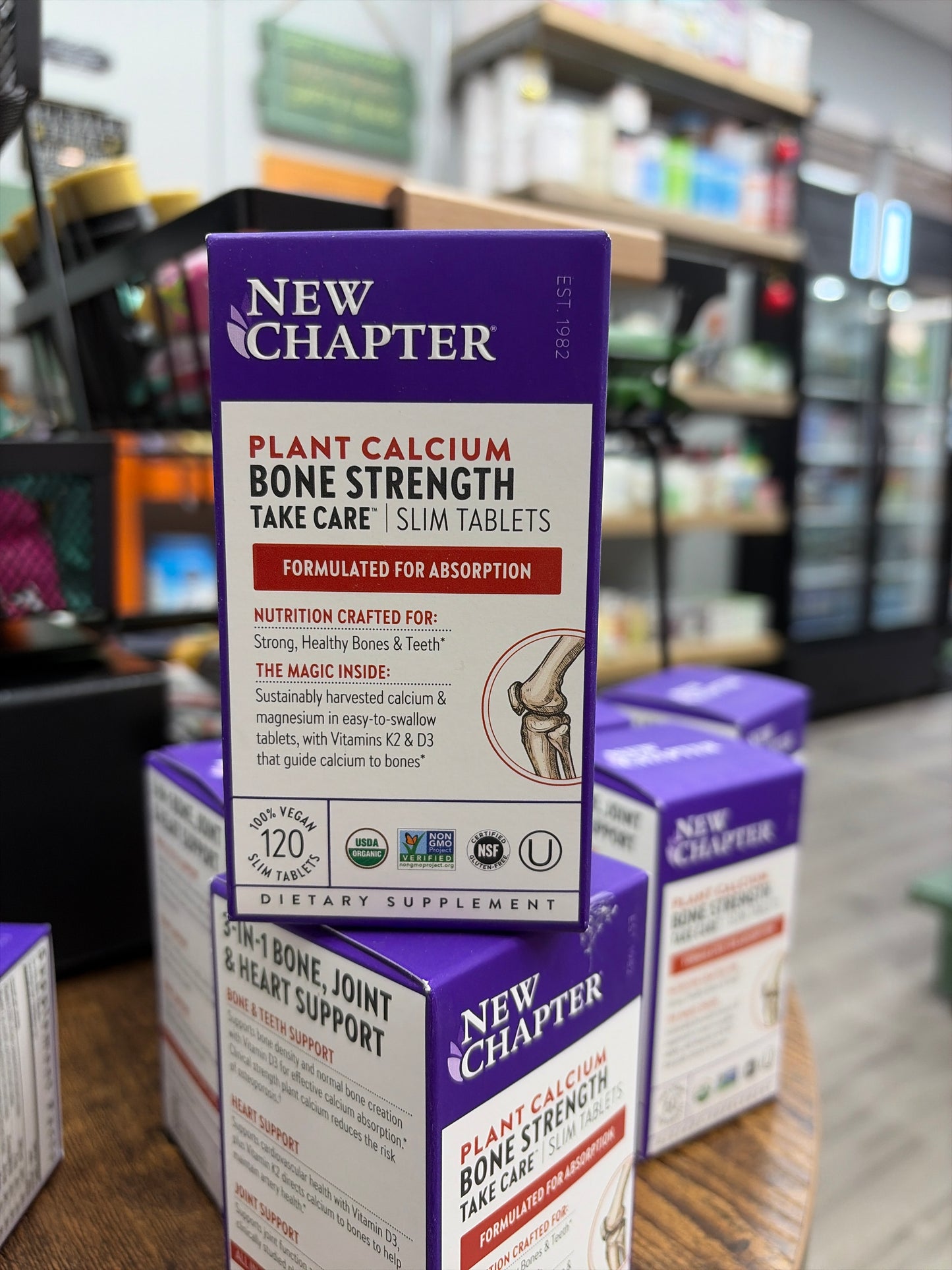 New Chapter Plant Calcium Bone Strength Take Care Slim Tablets 120 Vegan Tablets