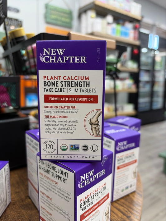 New Chapter Plant Calcium Bone Strength Take Care Slim Tablets 120 Vegan Tablets