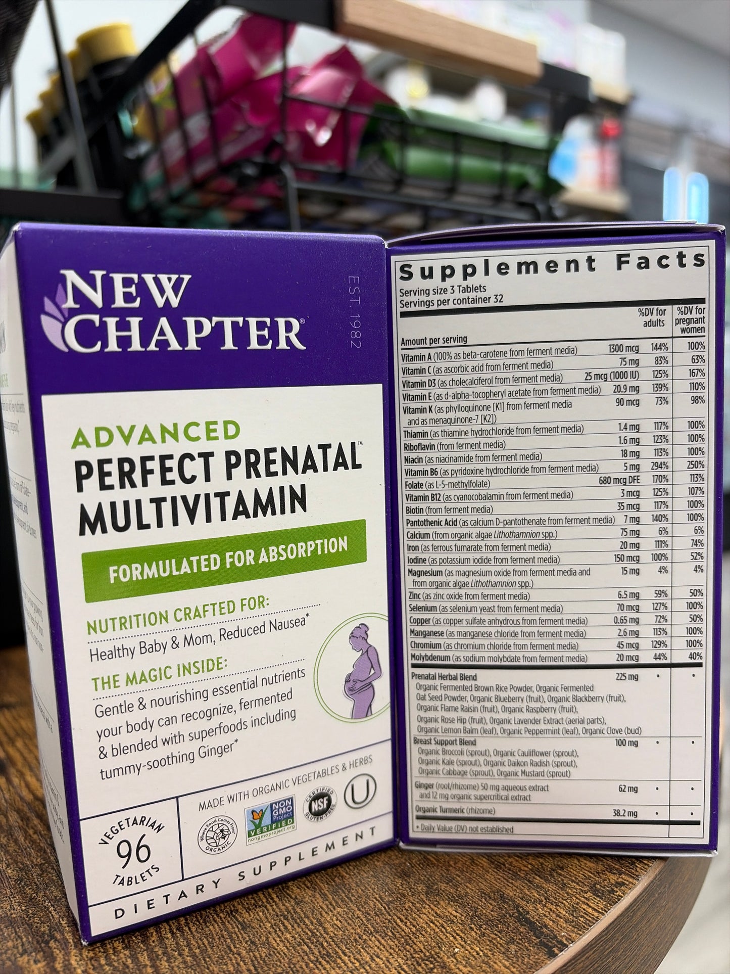 New Chapter Advanced Perfect Prenatal Multivitamin 96 Vegetarian Tablets
