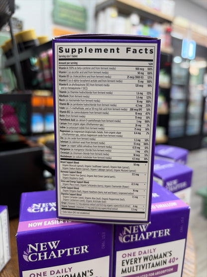 New Chapter One Daily Every Woman’s Multivitamin 40+ (48 Vegan Tablets)