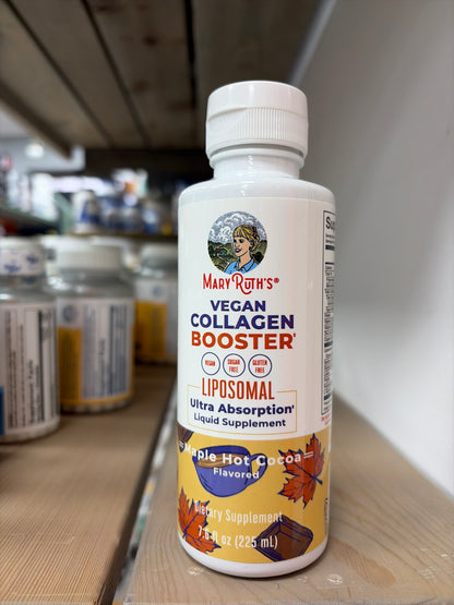 Mary Ruth’s Vegan Collagen Booster Liquid Supplement Maple Hot Cocoa 7.6 fl.oz