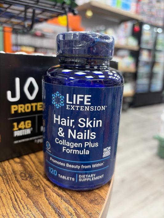 Life Extension Hair, Skin&Nails Collagen Plus Formula 120 Tablets