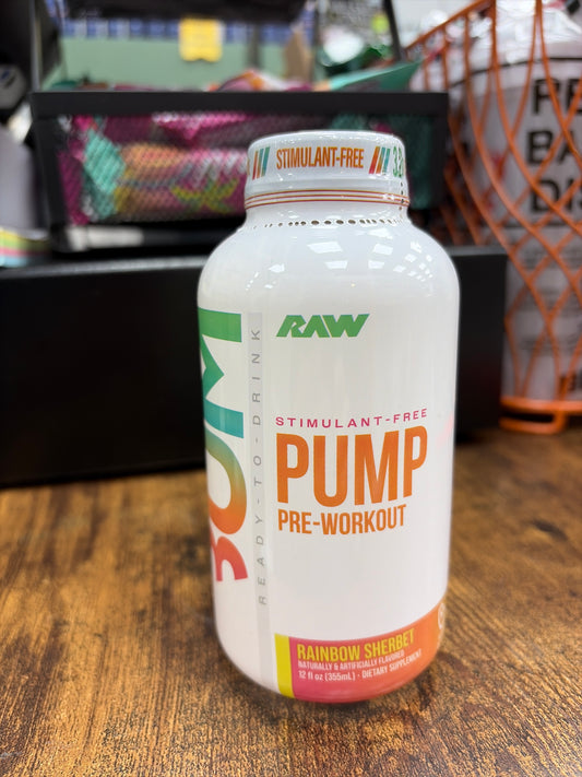 Raw BUM Pre-Workout Rainbow Sherbet 12fl.oz