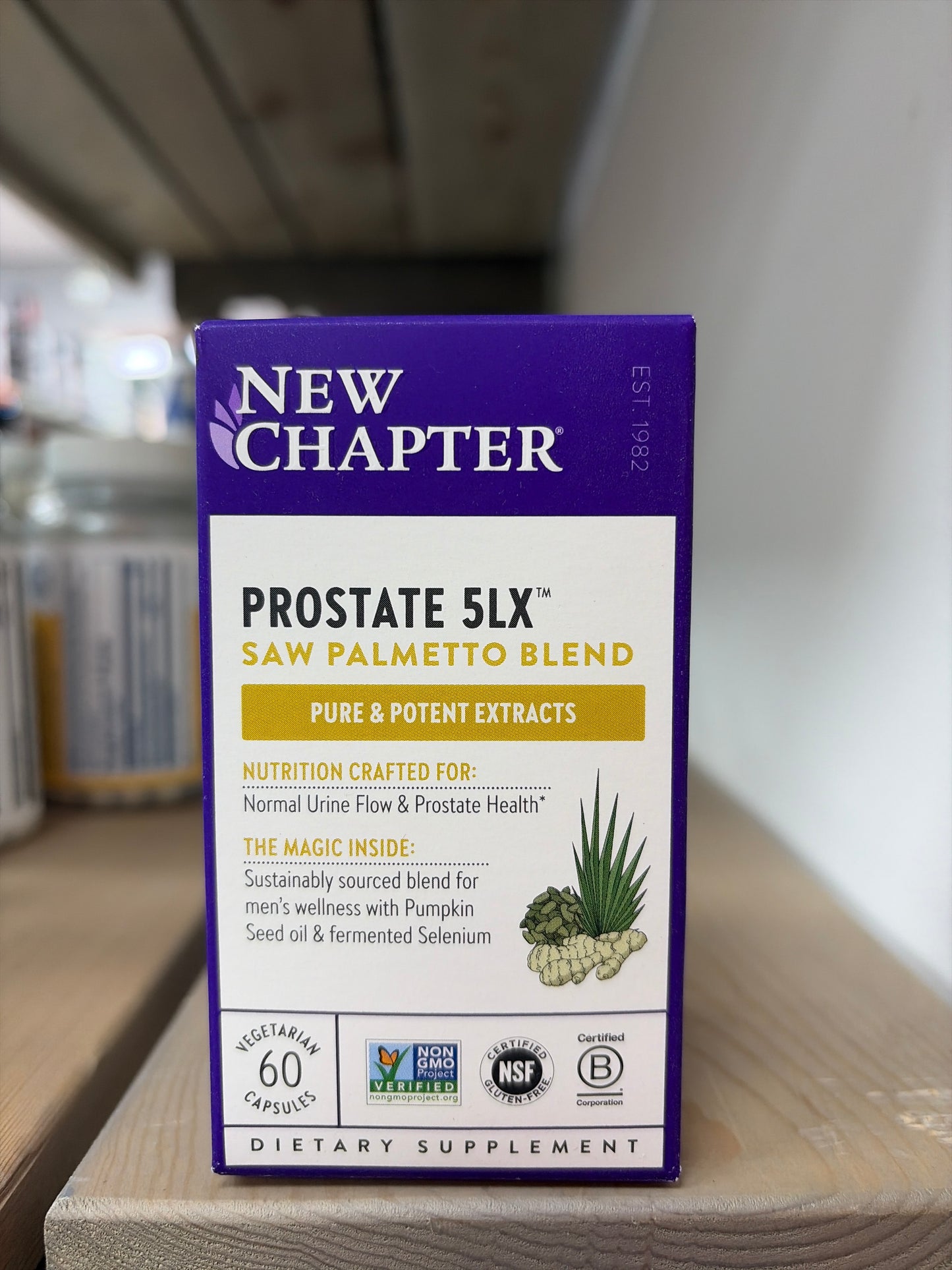 New Chapter Prostate 5LX Saw Palmetto Blend (60 Vegetarian Capsules)