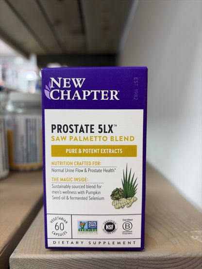 New Chapter Prostate 5LX Saw Palmetto Blend (60 Vegetarian Capsules)