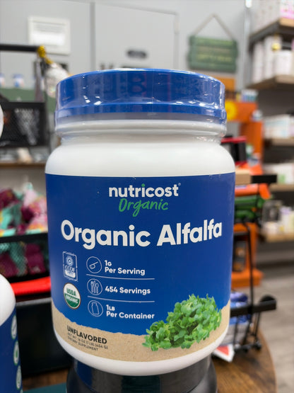 Nutricost Organic Alfalfa Unflavored 1 LB