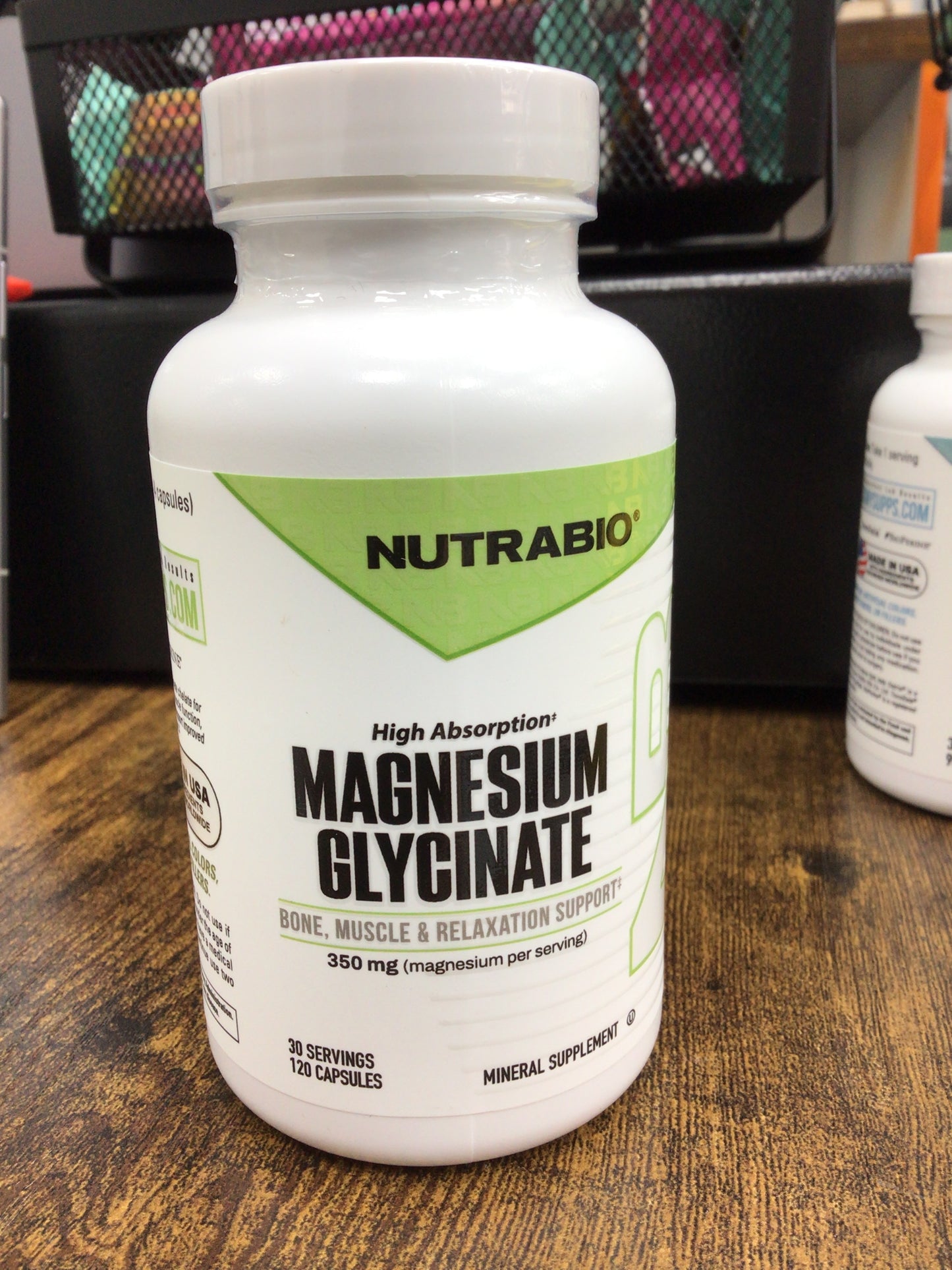 Nutrabio Magnesium Glycinate 120 capsules ￼