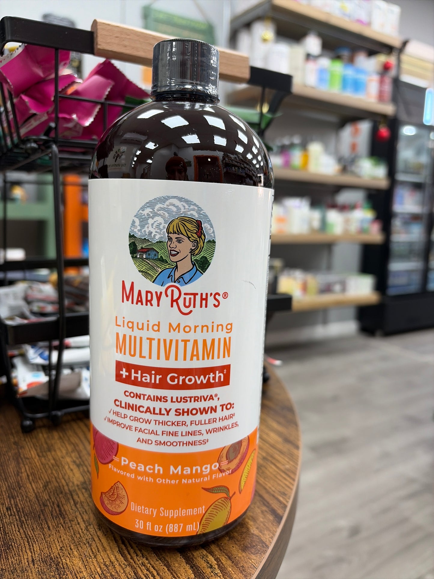 Mary Ruth’s Liquid Morning Multivitamin +Hair Growth Peach Mango 30fl oz