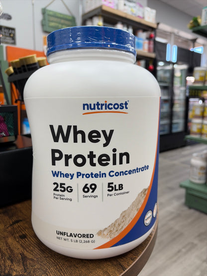 Nutricost Whey Protein Unflavored 5 LB