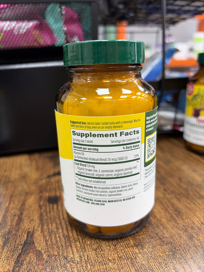 MegaFood 1000 IU Vitamin D3 (60 Tablets)