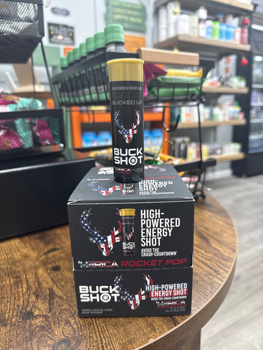 Bucked Up High-Powered Energy Shot Rocket Pop (12 Pieces)