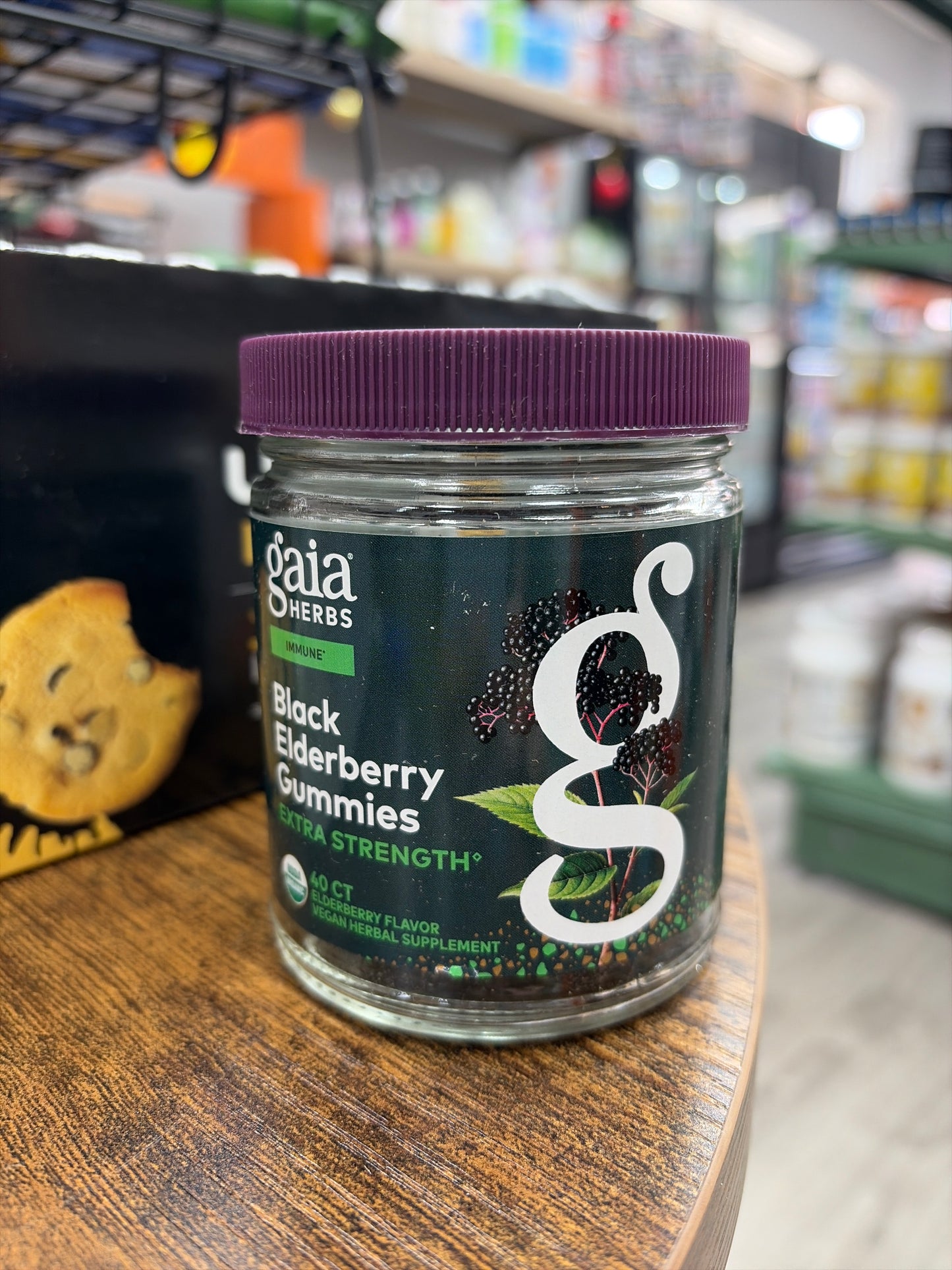 Gaia Herbs Immune Black Elderberry Gummies Extra Strength 40 ct. (Vegan)