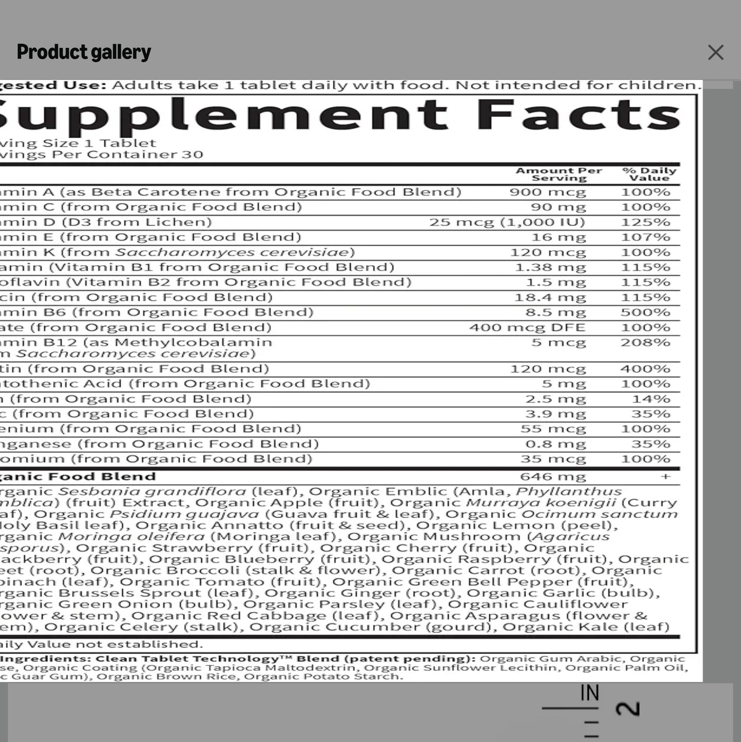 Garden of Life Organics Multivitamin for Women - Women's Once Daily Multi - Whole Food Multi with Iron, Biotin, Vegan Organic Womens Multivitamin for Health, Energy Hair Skin and Nails, 30 Tablets