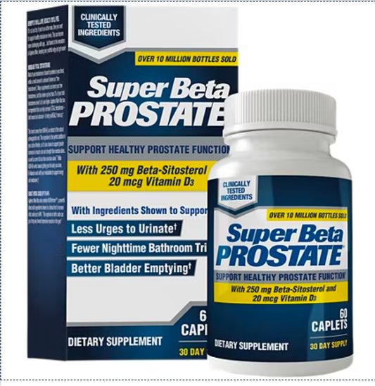 Super Beta Prostate with Beta-Sitosterol and Vitamin D3 (60 Caplets)