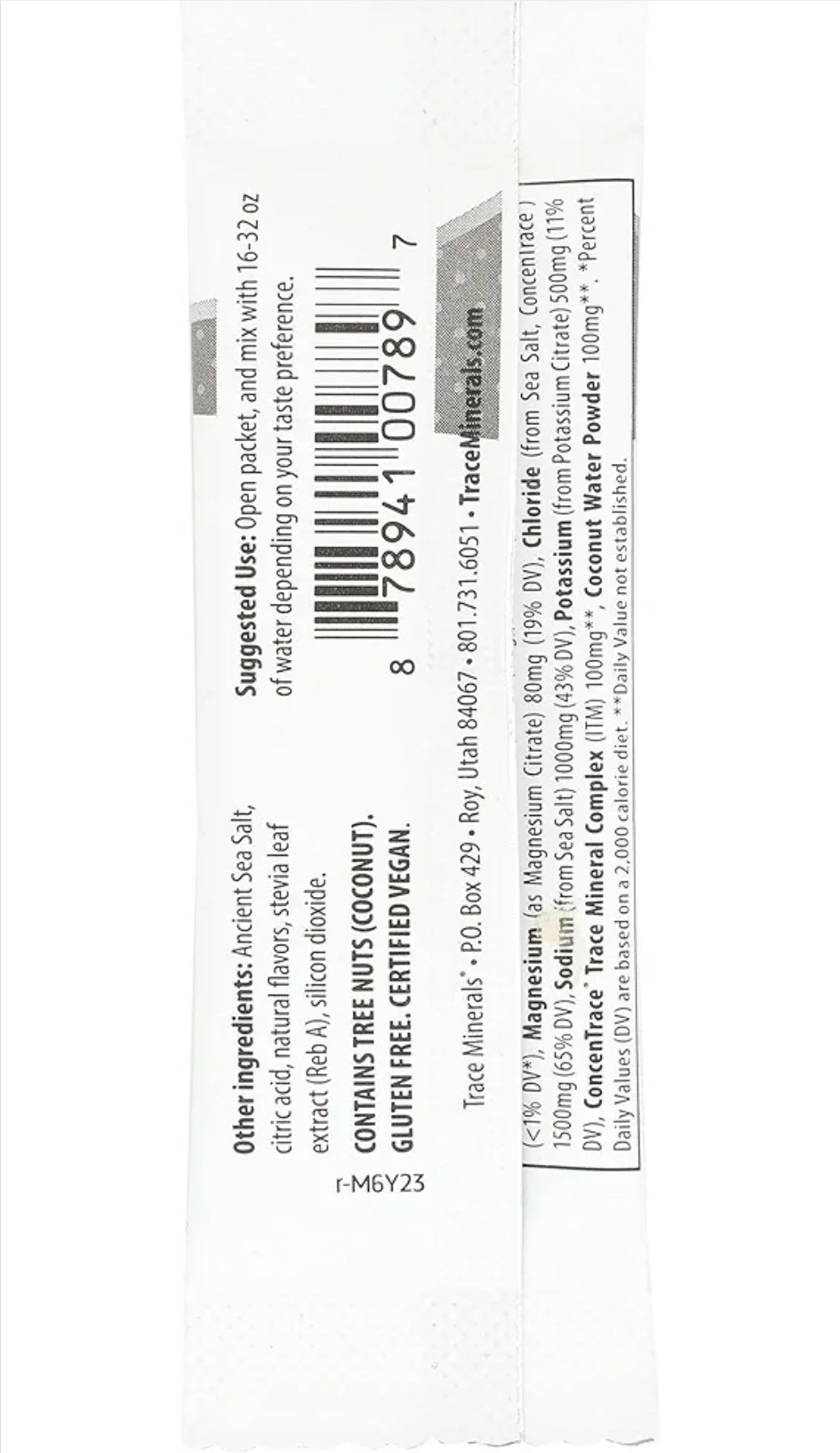Trace Minerals Research Salty Watermelon Zerolyte Drink Mix SGL, 0.26 Oz