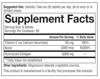 youtheory Collagen +biotin Advanced Formula (390 tablets) 1, 2 and 3, 1 Pack