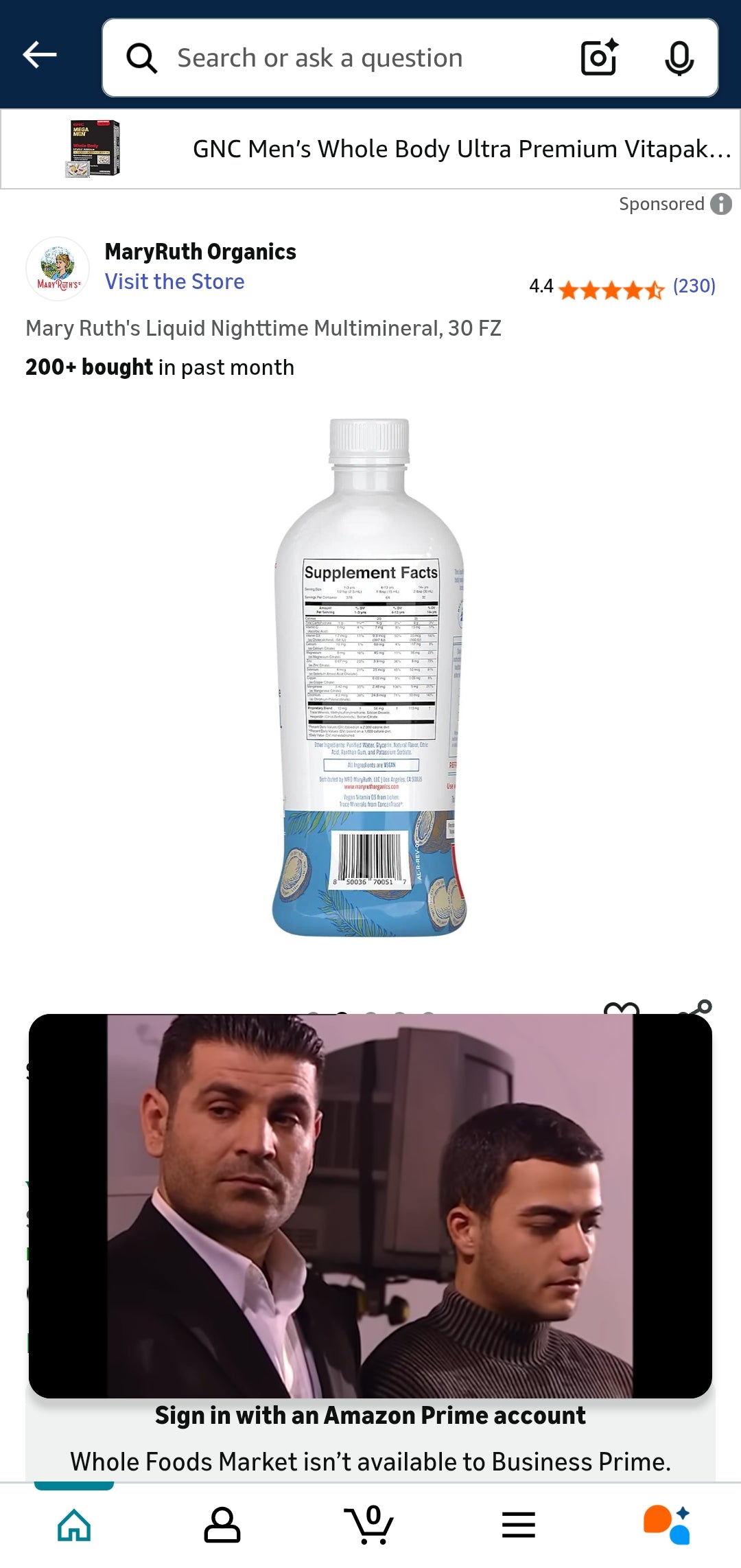 Mary Ruth's Liquid Nighttime Multimineral, 30 FZ