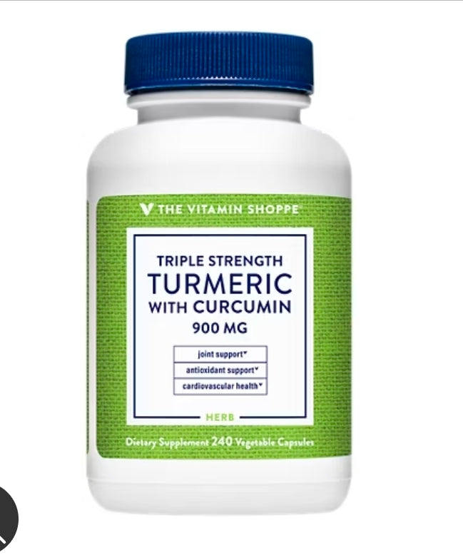 Triple Strength Turmeric with Curcumin - Joint & Antioxidant Support - 900 MG (240 Vegetarian Capsules)